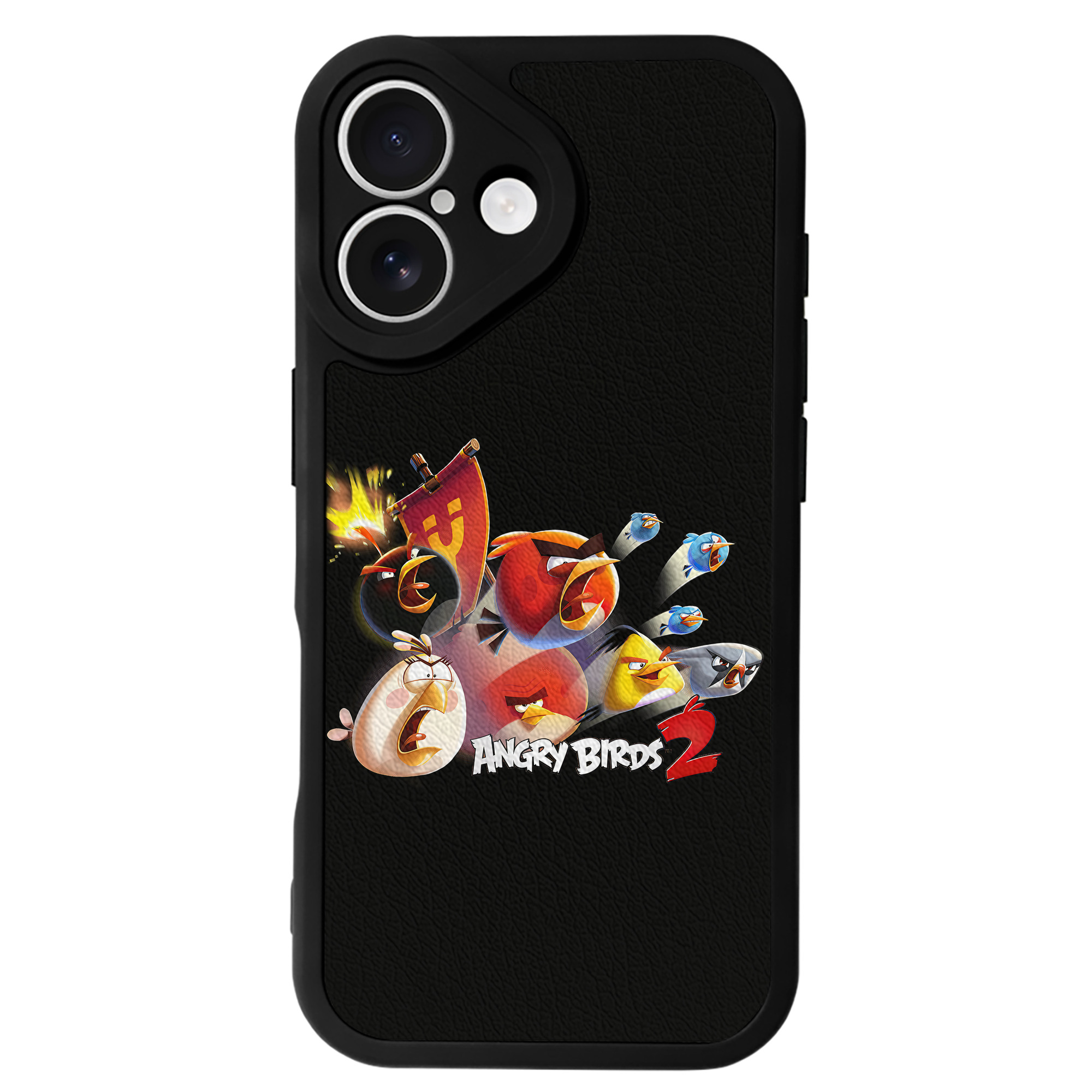 （画像用） Angry Birds アングリーバード 【iPhone 16シリーズ対応】シリコンスマホケース（レザー調） 材質：シリコン